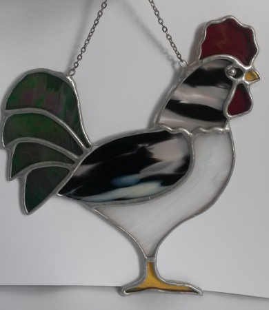 Stained Glass Chicken Hanger