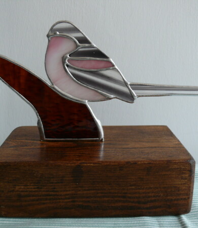 Long Tailed Tit on Wood