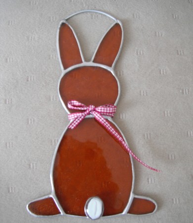 Stained Glass Bunny Rabbit Chestnut