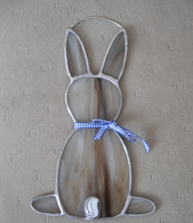Stained Glass Bunny Rabbit Brown