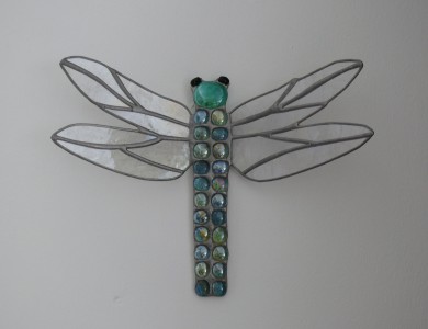 Stained Glass Dragonfly Wall Art