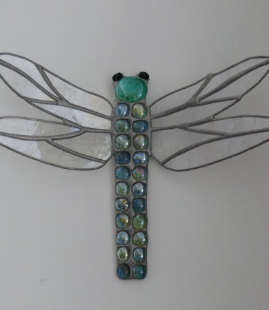 Stained Glass Dragonfly Wall Art