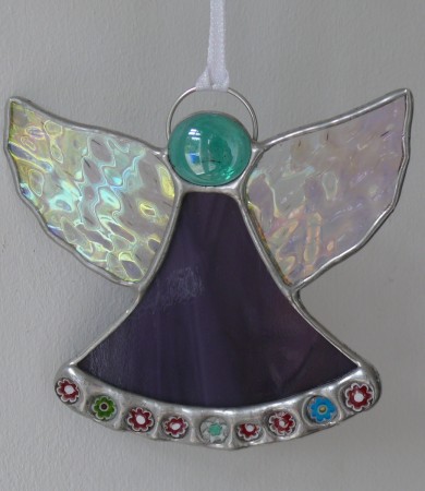 Angel Christmas Decoration Purple Streaky