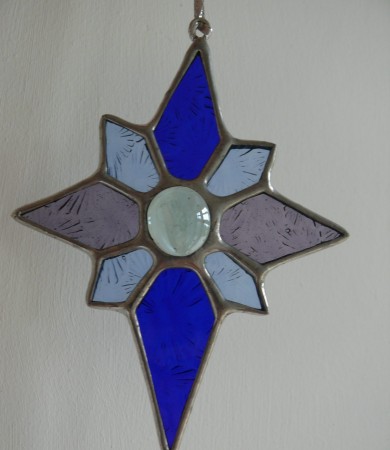 Star Christmas Decoration (purple, light and dark blue)