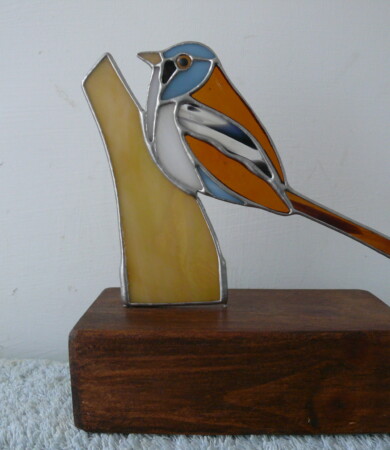 Bearded Tit on Wood