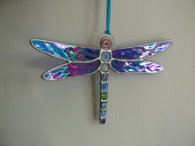 Dragonfly hanging decoration ( blue wings)