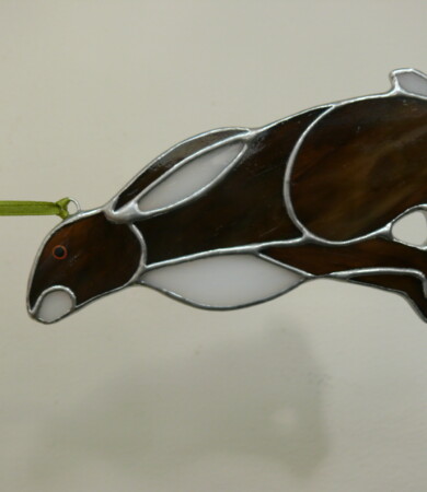 Gazing hare hanging decoration