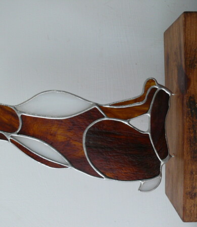 Gazing Hare on Wood
