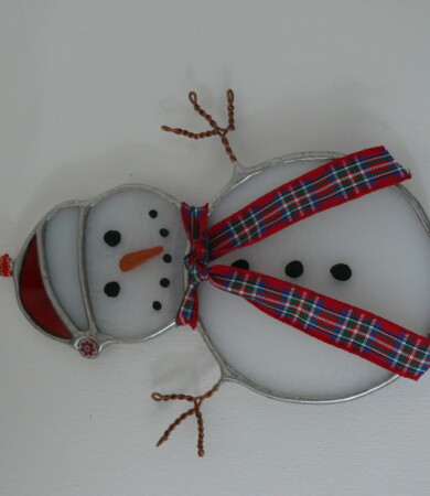 Snowman Christmas Decoration – Red scarf