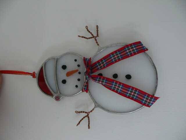 Snowman Christmas Decoration – Red scarf