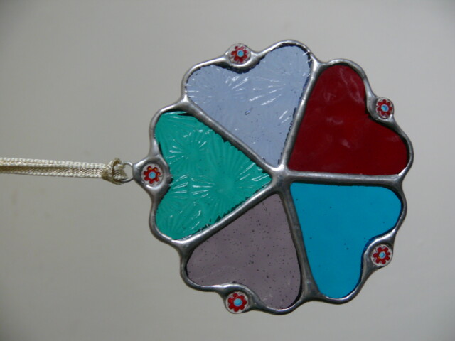Scandi Hearts Decoration Multi